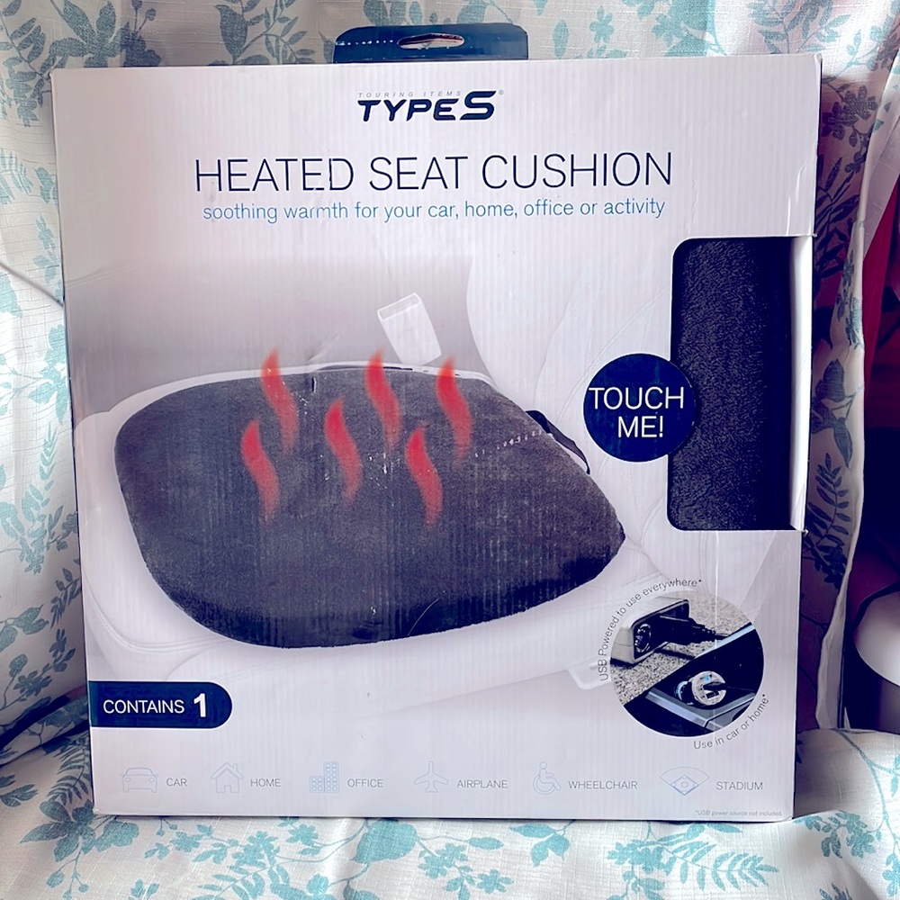 Black Heated Seat Cushion